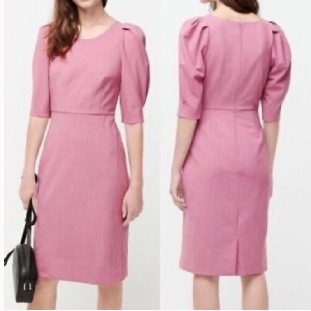 J. Crew Mauve Puff Sleeve Long Dress - Picture 5 of 12